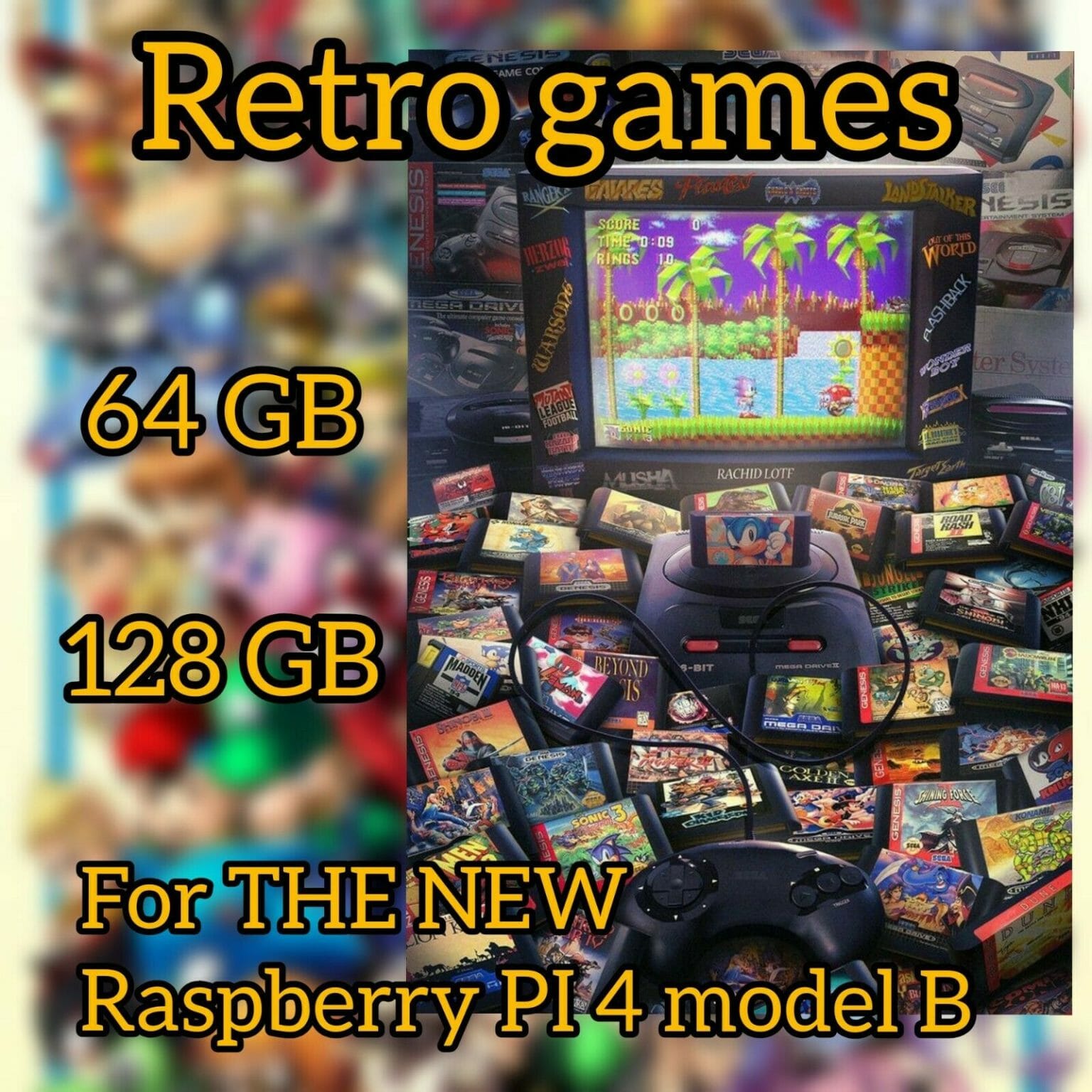 Raspberry Pi 4 RetroPie With Preloaded Games» ArcadeBarTop